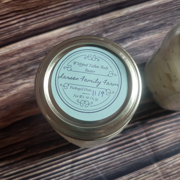 Larsen Family Farm Whipped Tallow Body Butter, Honey,Vanilla, and Olive Oil - Picture 3 of 5